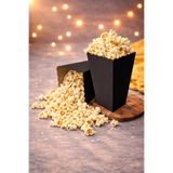 Baloncu Dede Karton Siyah Popcorn Kutusu 8x11,5 cm 8 Adet Patlamış Mısır Kutusu Doğum Günü Parti Organizasyon