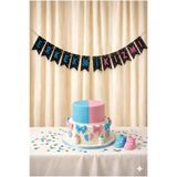 Baloncu Dede Kızmı Erkekmi Banner Baby Shower Parti Cinsiyet Belirleme Cinsiyet Partisi Malzemeleri