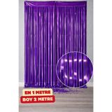Baloncu Dede Mor Parlak Duvar Süsü Duvar ve Kapı Perdesi 1x2 Metre Doğum Günü Kutlama Süsü