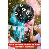 Baloncu Dede Pembe ve Mavi Konfeti Parçaları Cinsiyet Balonu Baby Shower Cinsiyet Belirleme Partisi Malzeme