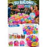 Baloncu Nene 150 Adet Renkli Su Balonu Çocuk Yaz Eğlencesi Su Savaşı Balonu Bahçe Piknik Plaj Doğum Günü Oyun Balonu