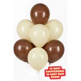 Baloncu Nene 20 Adet Kahverengi ve Kum Rengi Pastel Balon Doğum Günü Kutlama Sürpriz Süsleri Doğum Günü Balonları