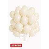 Baloncu Nene 20 Adet Kum Rengi Pastel Balon Doğum Günü Kutlama Sürpriz Malzeme ve Süsleri Doğum Günü Balonları