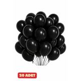 Baloncu Nene 20 Adet Siyah Balon | Pastel Siyah Balon | Parti Balonu | Doğum Günü Süsleme Balonu