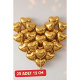 Baloncu Nene 25 Adet Küçük Gold Kalp Folyo Balon Sevgililer Günü Evlilik Teklifi Romantik Kutlama Süs Malzeme