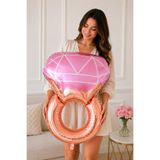 Baloncu Nene 72 cm Pembe Tektaş Yüzük Folyo Balon – Bekarlığa Veda, Nişan, Evlilik Teklifi ve Bride Party Süsü