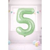 Baloncu Nene 76 CM Retro Yeşil 5 Rakam Sayı Yaş Balon Folyo Doğum Günü Parti Süsü