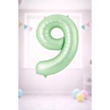 Baloncu Nene 76 CM Retro Yeşil 9 Rakam Sayı Yaş Balon Folyo Doğum Günü Parti Süsü