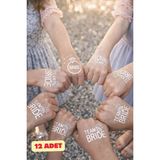 Baloncu Nene Bride To Be Yazılı Dövme Kadın Bekarlığa Veda Gelin Parti Kutlama Malzemeleri - Gümüş