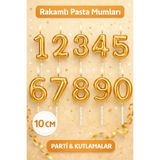 Baloncu Nene Gold Doğum Günü Pasta Mumu Yaş Doğum Günü Mumu