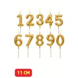 Baloncu Nene Gold Doğum Günü Pasta Mumu Yaş Mumu Rakamlı Mum Doğum Günü Mumu Sayı Mum 11 CM