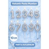 Baloncu Nene Gümüş Doğum Günü Pasta Mumu Yaş Doğum Günü Mumu