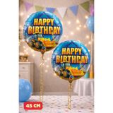 Baloncu Nene Happy Bırthday Yazılı Kepçe Folyo Balon Doğum Günü Folyo Balon Folyo Balon Çocuk Doğum Günü Balon