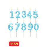 Baloncu Nene Mavi Doğum Günü Pasta Mumu Yaş Mumu Rakamlı Mum Doğum Günü Mumu Sayı Mum 11 CM