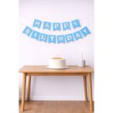 Baloncu Nene Mavi Karton Happy Bırthday Yazısı Doğum Günü Banner Doğum Günü Süsleri Doğum Günü Balonları