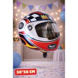 Baloncu Nene Motorbisiklet Kaskı Folyo Balon Doğum Günü Folyo Balon Karekter Folyo Balon Çocuk Doğum Günü Balon