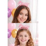 Baloncu Nene Pembe Birthday Queen Yazılı Doğum Günü Tacı Parti Tacı Çocuk ve Yetişkin Uyumlu