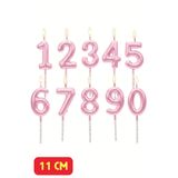 Baloncu Nene Pembe Doğum Günü Pasta Mumu Yaş Mumu Rakamlı Mum Doğum Günü Mumu Sayı Mum 11 CM