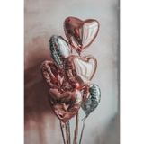 Baloncu Nene Rose Gold Gümüş Helyum Uyumlu 10 Adet Kalp Sevgili Süpriz Süsleme Doğum Günü Süs Evlilik Teklifi