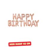 Baloncu Nene Rose Gold Happy Bırthday Folyo Set Balon Doğum Günü Helyum Doğum Günü Süs Kutlama Çocuk Doğum Günü
