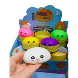 Baloncuklu Squishy Stres Topu Sıkılabilir Duyusal Oyuncak Çin Mantısı Kutu Şeklinde -10 Cm- 1 Adet Çok Renkli