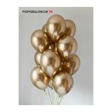 Balonevi 10 Adet Krom Gold Balon Aynalı Balon Doğum Günü Parti Kutlama Organizasyon Süsleme