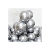 BalonEvi 12" KROM SİLVER GÜMÜŞ BALON 5 ADET