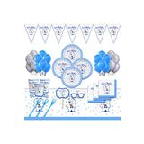 BalonEvi Mavi Diş Buğdayı Ilk Diş Günü Parti Süsleri 24 Kişilik