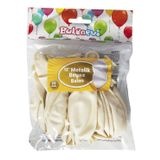 Balonevi Metalik Beyaz Balon