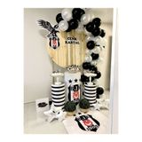 BalonEvi Parti Zamanı 50 Adet Beşiktaş Siyah Beyaz Balon Konsept