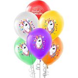 Balonevi TUN6487 Balonevi, Kalpli Unicorn, 12'' Baskılı Pastel Balon 100'LÜ Paket - 20