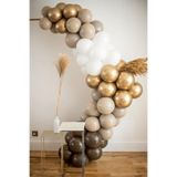 Baloniva Gold Krom* Beyaz *Kum Beji *kahverengi 50'li Balon Seti