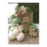 Baloniva ^^ Krom Gold* Kum beji* Küf Yeşili Renkli 100'lü Balon Seti