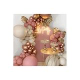 Baloniva Krom Rose Gold * Kum Beji * Makaron Pembe 100'lü Balon Seti