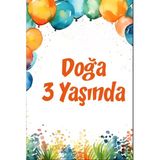 Balonlar Temalı Doğum Günü Afişi 100X150 cm