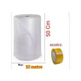 Balonlu Ambalaj Naylonu Pat Pat 50 Cm X 10 Metre 40 gr Baloncuklu Havalı Pıtpıt (KOLİ BANDI HEDİYE)