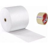 Balonlu Naylon 50 cm x 50 Metre Ambalaj Naylonu Patpat Vege Koli Bandı - Beyaz