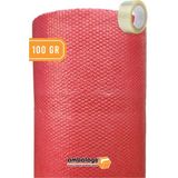 Balonlu Naylon 50CM x 10M 100 gr Kırmızı Üç Katlı Kalın Balonlu Naylon Pat Pat Pıt Pıt Koli Bandı