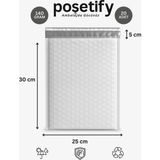 Balonlu Şeffaf Kargo Poşeti 25X30+5 cm 20 Adet E-Ticaret Poşeti | 80 gr Bantlı Patpatlı Kargo Poşeti