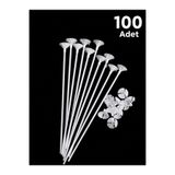 Balonsan 100 Adet / 30 Cm Balon Çubuğu Aparat - Plastik Balon Tutucu Çubuk