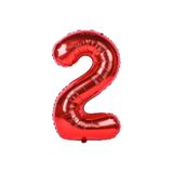Balonsan 40" Kırmızı -2- Yaş Rakam Folyo Balon 100 Cm
