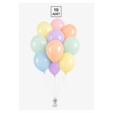 Balonsan Karışık Makaron Balon 10 Adet