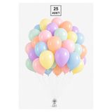 Balonsan Karışık Makaron Balon 25 Adet