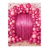 Balonsan Parlak Metalize Arka Fon / Kapı Perdesi / 1mx2m Bir Adet Pembe