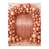 Balonsan Parlak Metalize Arka Fon / Kapı Perdesi / 1mx2m Bir Adet Rose Gold