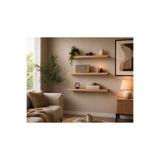 balore Home & Office Uçan Duvar Rafı 3'lü Set | Dekoratif Gizli Montaj Kitaplık Salon Mutfak Ofis Rafı (60-70-80 cm)