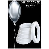 baloss fer 25 Metre Beyaz Rafya Balon Bağlama İpi Hediye Paketleme Parti Süsleme Şeridi