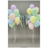 baloss fer 6'lı Makaron Pastel Renkli Balon Seti 11 İnç Doğum Günü Baby Shower Parti Süsleri