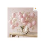 baloss fer Baby Shower Doğum Günü Süsleri Balon Seti 20 Parça Pembe Gold Konfetili Şeffaf Balon