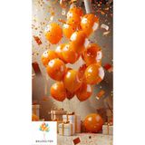 baloss fer Turuncu Balon Seti 25 Adet – Parti Süsleme & Doğum Günü Dekorasyonu – Canlı Renk Balonlar